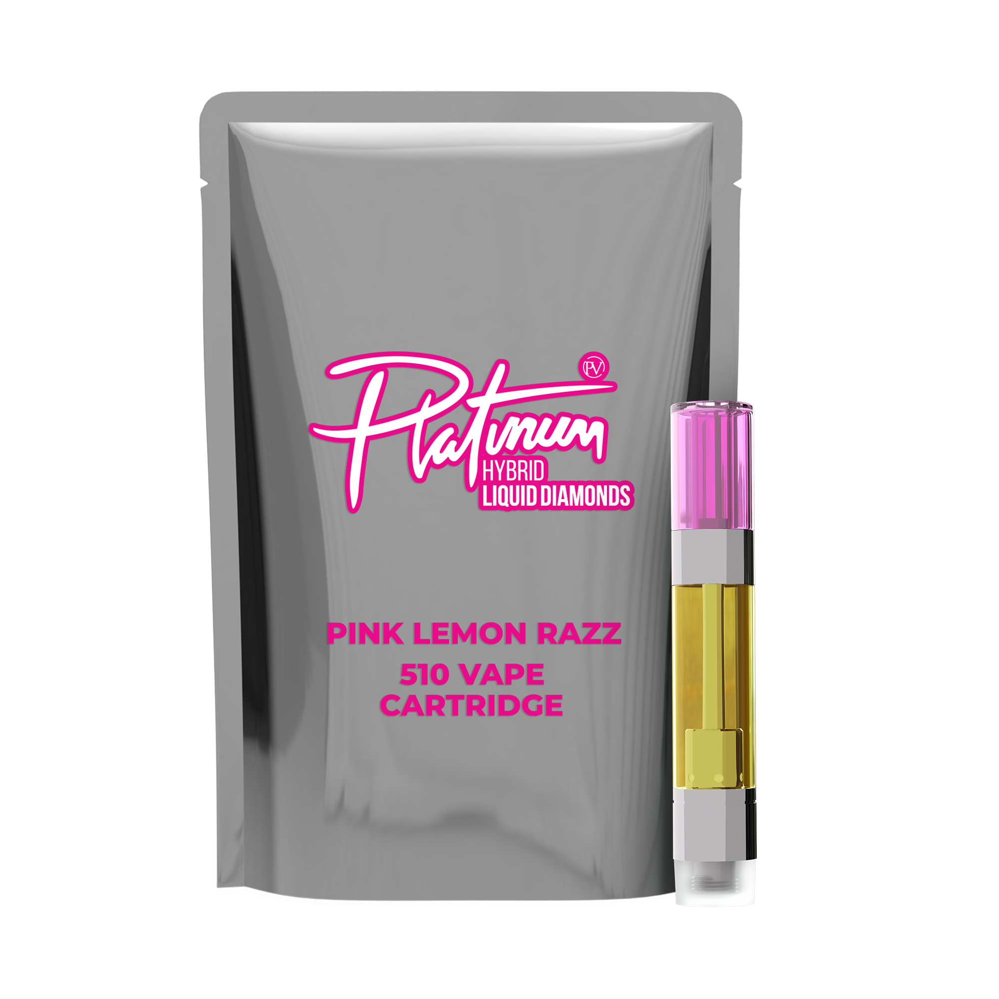 Platinum Vape – Pink Lemon Razz Liquid Diamond 510 Vape